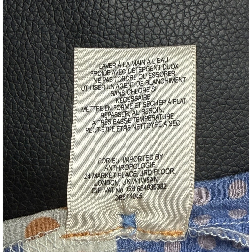 Maeve Anthropologie 100% Silk Polka Dot Camisole Button Front Tank Top 00P EUC - Picture 10 of 10